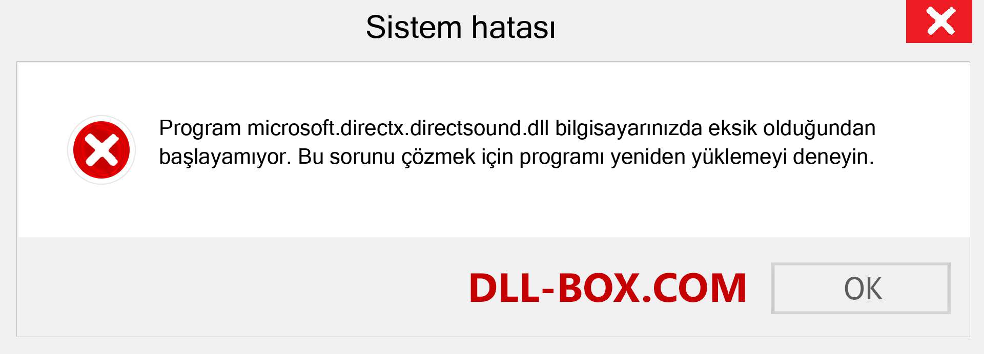 microsoft.directx.directsound.dll dosyası eksik mi? Windows 7, 8, 10 için İndirin - Windows'ta microsoft.directx.directsound dll Eksik Hatasını Düzeltin, fotoğraflar, resimler